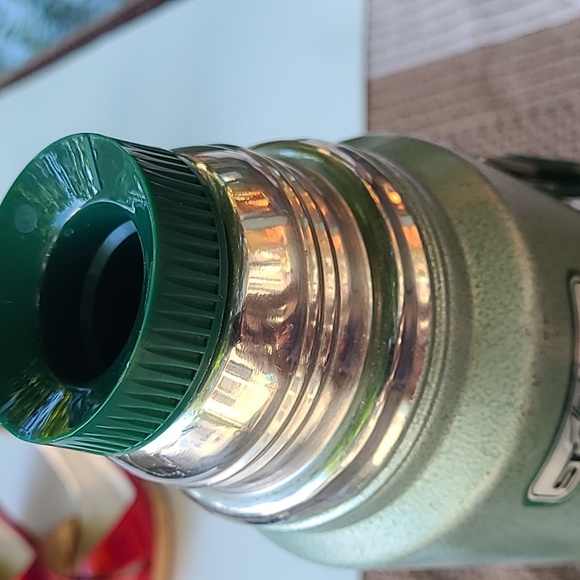 Stanley Vintage Aladdin Insulated Steel Thermos Bottle Green Quart 950 mL USA - Picture 7 of 12